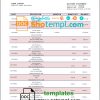 editable template, Mozambique Moza bank statement template in Word and PDF format