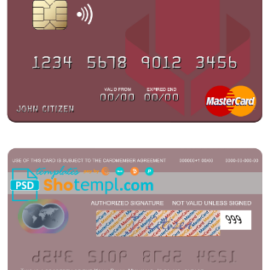 editable template, Myanmar Yoma Bank Limited mastercard, fully editable template in PSD format