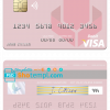 editable template, Myanmar Yoma Bank Limited visa debit card, fully editable template in PSD format
