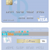 editable template, Namibia Banco Atlantico visa debit card, fully editable template in PSD format