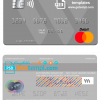 editable template, Namibia Bank Windhoek Limited mastercard, fully editable template in PSD format