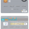 editable template, Nauru Bank of Nauru visa debit card, fully editable template in PSD format