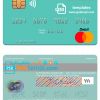 editable template, Netherlands ABN AMRO Bank mastercard credit card template in PSD format