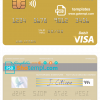 editable template, Netherlands ABN AMRO Bank visa debit card template in PSD format