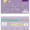 editable template, Netherlands SNS Bank visa debit card template in PSD format