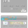 editable template, New Zealand Heartland Bank visa debit card template in PSD format