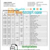 editable template, Nicaragua Banco de la Producción bank statement template in Word and PDF format