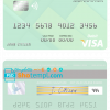 editable template, Niger Bank of Africa visa debit card, fully editable template in PSD format