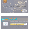 editable template, Niger Ecobank visa debit card, fully editable template in PSD format
