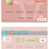 editable template, North Korea Daedong Credit Bank visa debit card, fully editable template in PSD format