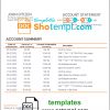 editable template, North Macedonia Capital Bank bank statement template in Word and PDF format