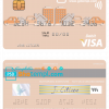 editable template, North Macedonia Capital Banka AD Skopje visa debit card, fully editable template in PSD format