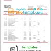 editable template, Norway BN bank statement template in Word and PDF format