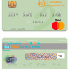 editable template, Oman Bank Dhofar mastercard, fully editable template in PSD format