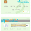 editable template, Oman Bank Dhofar visa debit card, fully editable template in PSD format
