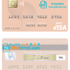 editable template, Oman Sohar International Bank visa debit card, fully editable template in PSD format