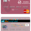 editable template, Pakistan Al Baraka Bank mastercard, fully editable template in PSD format