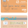editable template, Pakistan Al Baraka Bank visa debit card, fully editable template in PSD format