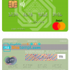 editable template, Palestine Al Quds Bank mastercard, fully editable template in PSD format