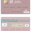 editable template, Panama Banco Banistmo visa debit card, fully editable template in PSD format