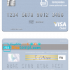 editable template, Panama Banco General visa credit card template in PSD format