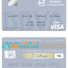 editable template, Paraguay Banco BBVA visa credit card template in PSD format