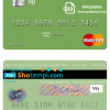 editable template, Paraguay Banco Amambay mastercard credit card template in PSD format