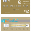 editable template, Paraguay Banco Amambay visa debit card template in PSD format, fully editable