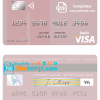 editable template, Russia Bank of Moscow visa debit card, fully editable template in PSD format