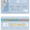 editable template, Rwanda Bank of Kigali visa debit card template in PSD format