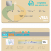 editable template, Saint Kitts and Nevis Bank of Nevis visa debit card template in PSD format