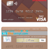 editable template, Saint Lucia Scotiabank visa debit credit card template in PSD format