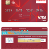 editable template, Saint Vincent and the Grenadines Bank of Nova Scotia visa debit card template in PSD format