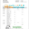 editable template, Salvador Banco Azul bank statement template in Word and PDF format