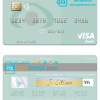 editable template, Salvador Banco Azteca visa debit credit card template in PSD format, fully editable
