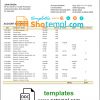 editable template, Salvador Banco Central de Reserva de El Salvador bank statement template in Word and PDF format