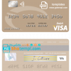 editable template, San Marino Banca Partner visa debit card template in PSD format