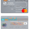 editable template, San Marino Banca di San Marino mastercard template in PSD format