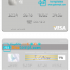 editable template, Sao Tome and Principe Afriland First Bank visa debit card template in PSD format
