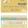 editable template, Sao Tome and Principe Banco Ecuador visa debit card template in PSD format