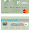 editable template, Saudi Arabia The National Commercial Bank mastercard template in PSD format