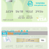 editable template, Saudi Arabia The National Commercial Bank visa debit card template in PSD format
