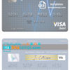 editable template, Saudi Arabia The Saudi British Bank visa debit card template in PSD format