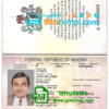 editable template, Nigeria passport template in PSD format, fully editable (2017 - present)