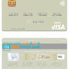 editable template, Senegal Ecobank Sénégal visa debit card template in PSD format