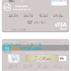editable template, Senegal The International Commercial Bank visa debit card template in PSD format