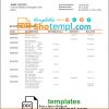 editable template, Serbia Banca Intesa bank statement template in Word and PDF format
