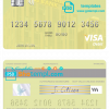 editable template, Serbia Raiffeisen banka a.d. Beograd visa debit card template in PSD format