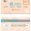 editable template, Serbia The Banca Intesa a.d. Beograd visa debit card template in PSD format