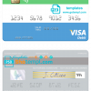 editable template, Sierra Leone National Development Bank visa debit card template in PSD format